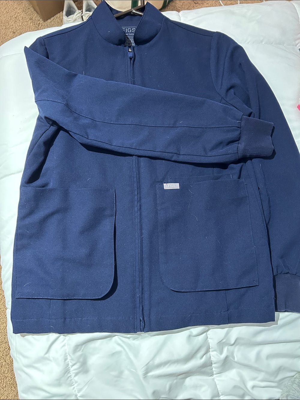 Figs women’s  Navy Full-Zip Lightweight Jacket
